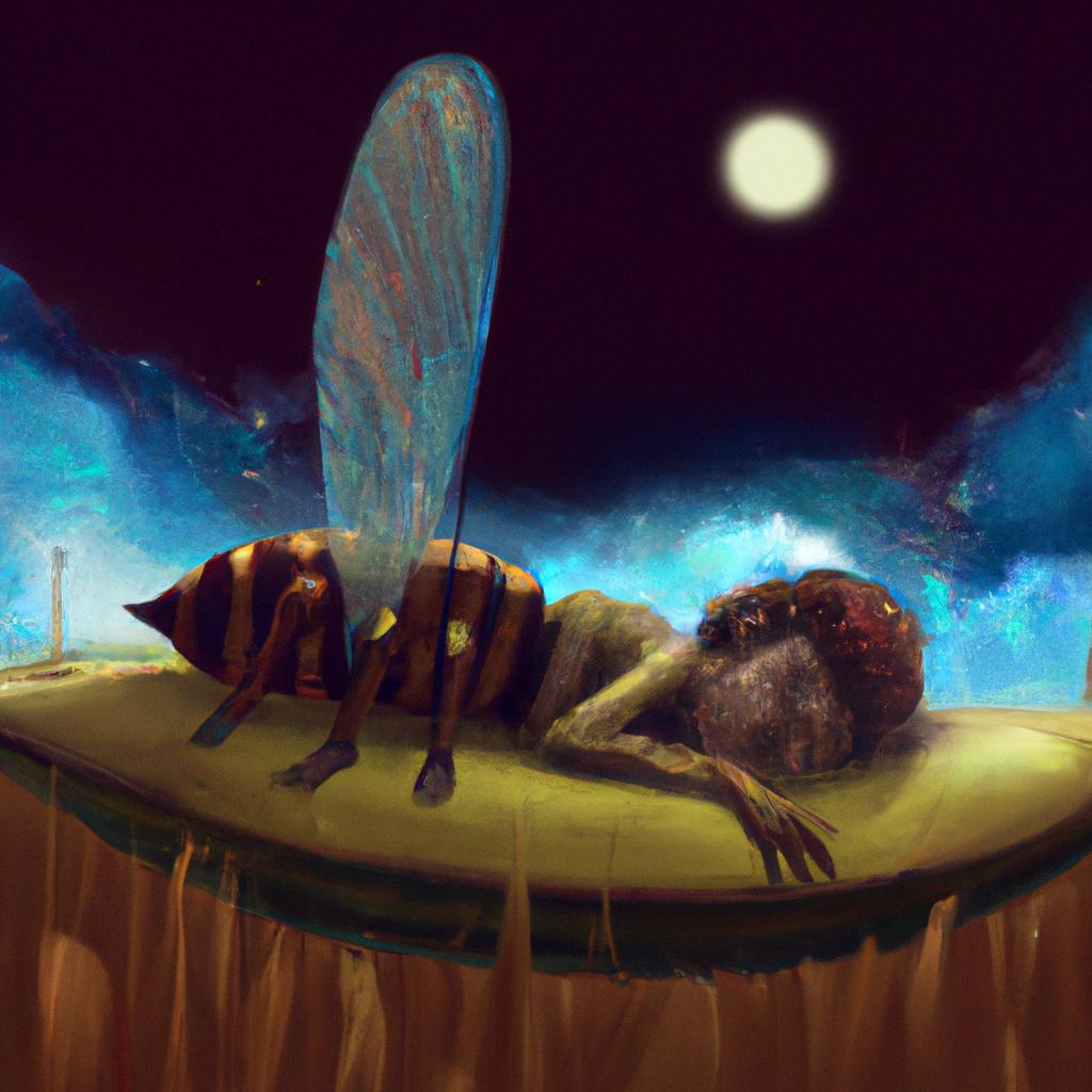 Imagem de capa do post "Descubra o Significado de Sonhar com Picada de Marimbondo!" com um desenho digital