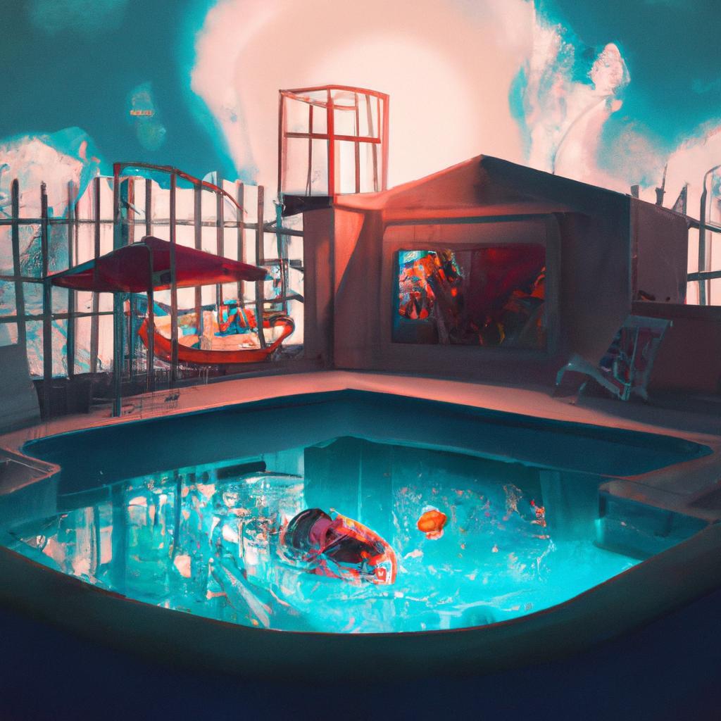 Imagem de capa do post "Descubra o Significado de Sonhar com Piscina: Uma Ansiedade Revelada" com um desenho digital