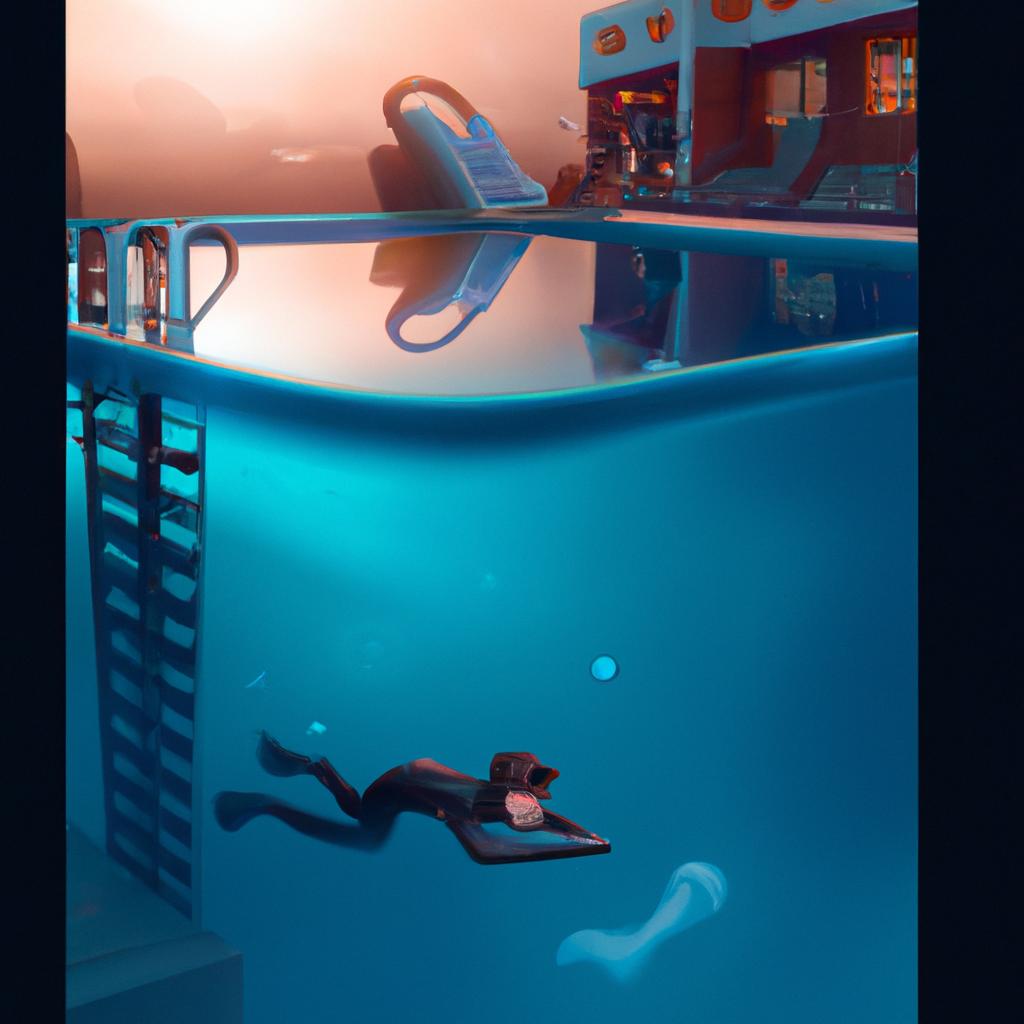 Imagem de capa do post "Sonhar com Piscina Limpa e Funda: Significado Revelado!" com um desenho digital