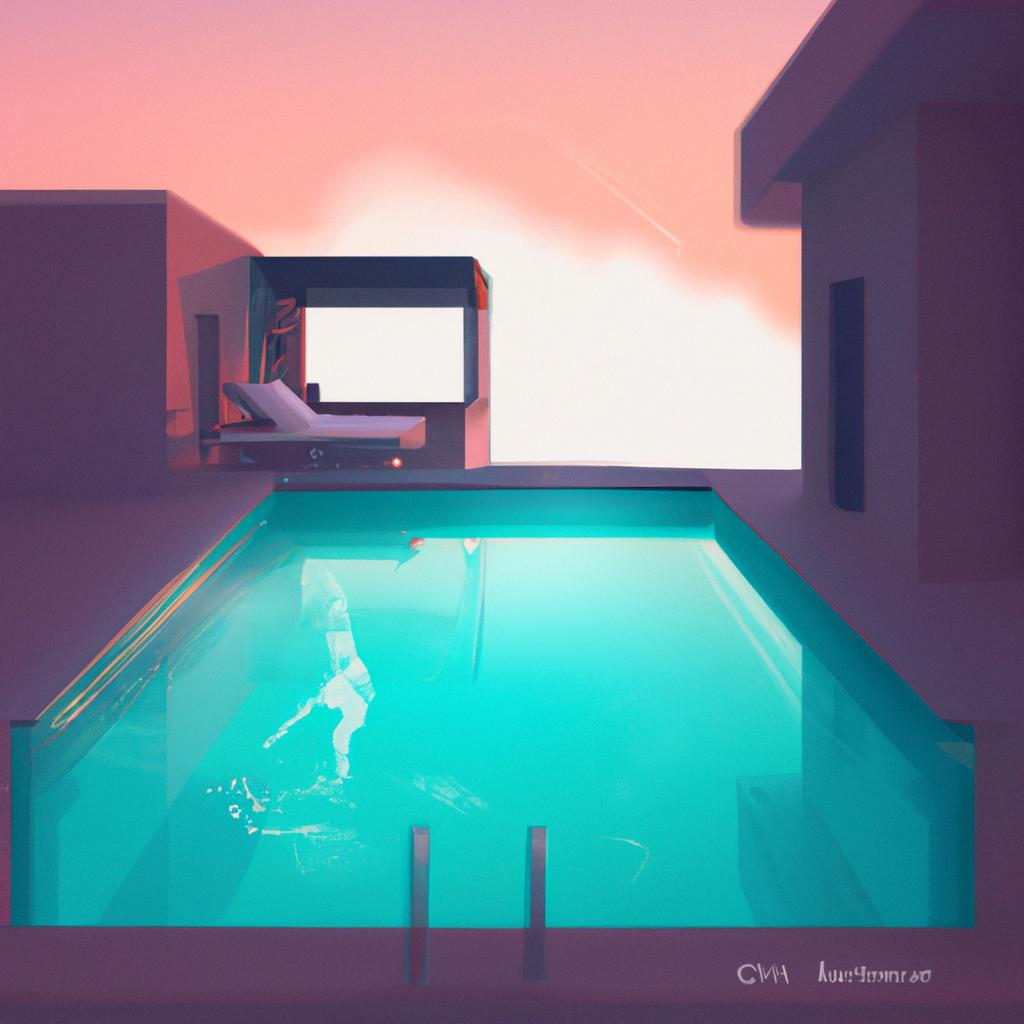 Imagem de capa do post "Descubra o Significado de Sonhar com Piscina Transbordando!" com um desenho digital