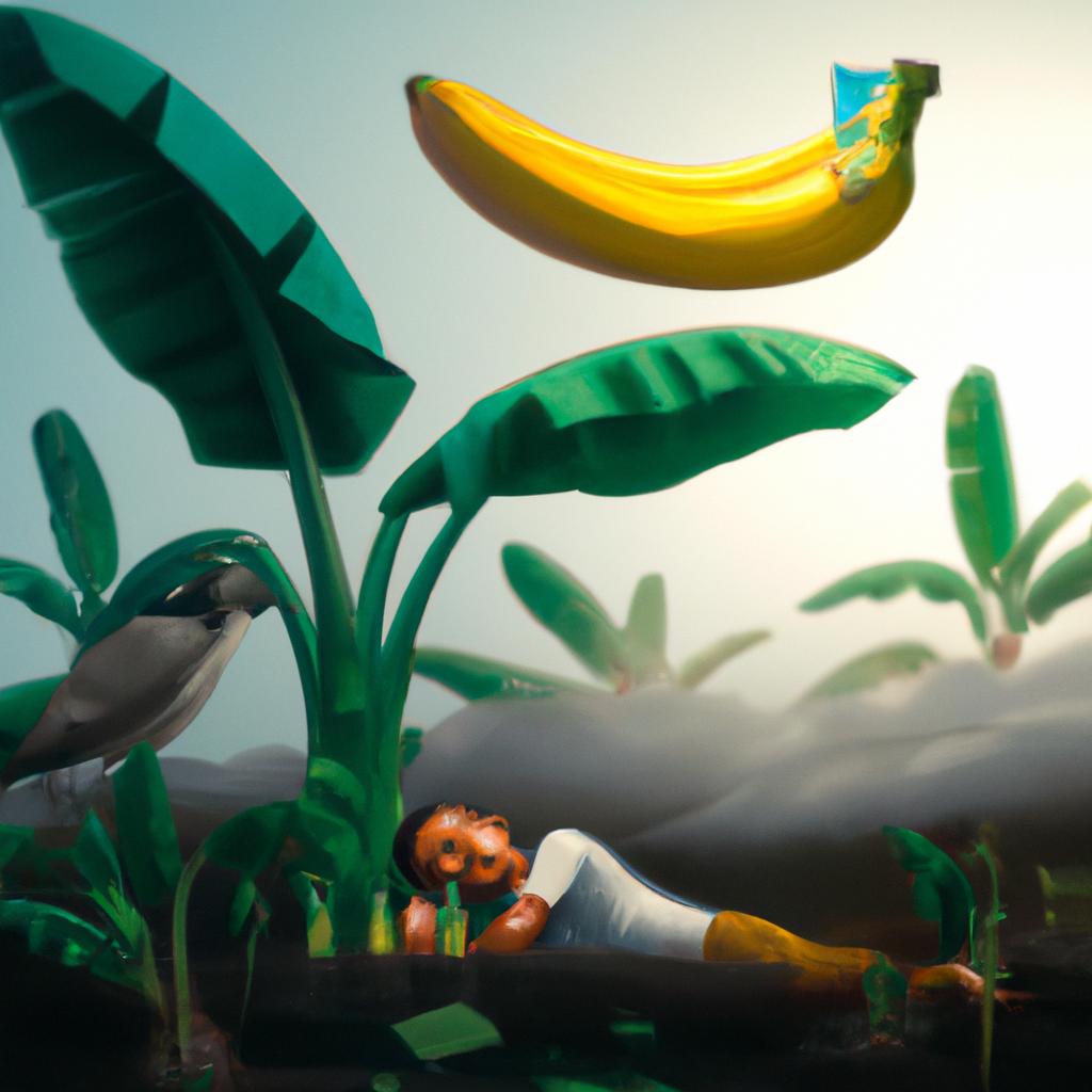Imagem de capa do post "Descubra o Significado de Sonhar com Plantacao de Banana!" com um desenho digital