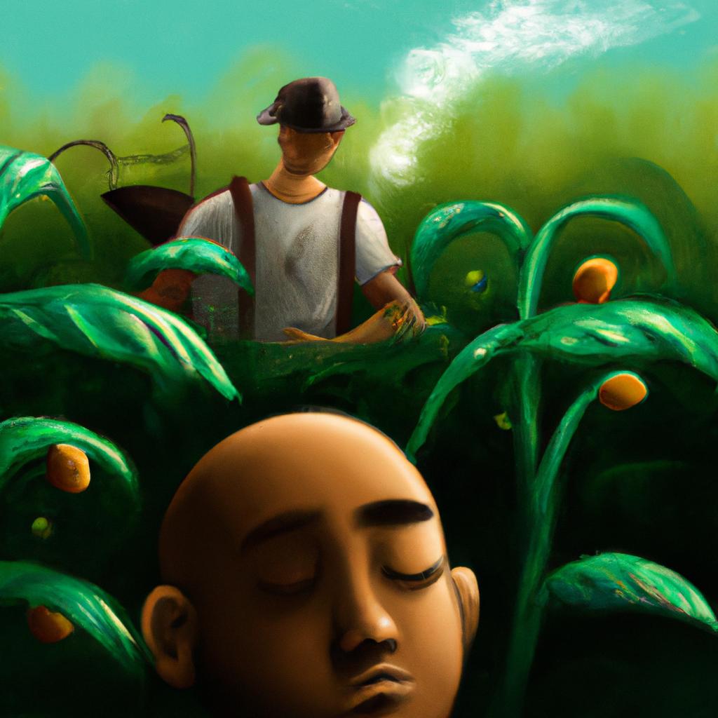 Imagem de capa do post "Sonhar com Plantacao de Cafe: Descubra o Significado!" com um desenho digital