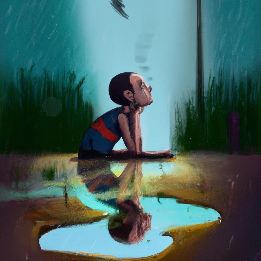 Imagem de capa do post "Descubra o que Significa Sonhar com Poca de Água Suja!" com um desenho digital