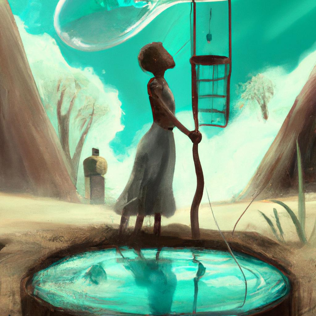Imagem de capa do post "Descubra o Significado de Sonhar com Poco de Água Limpa!" com um desenho digital