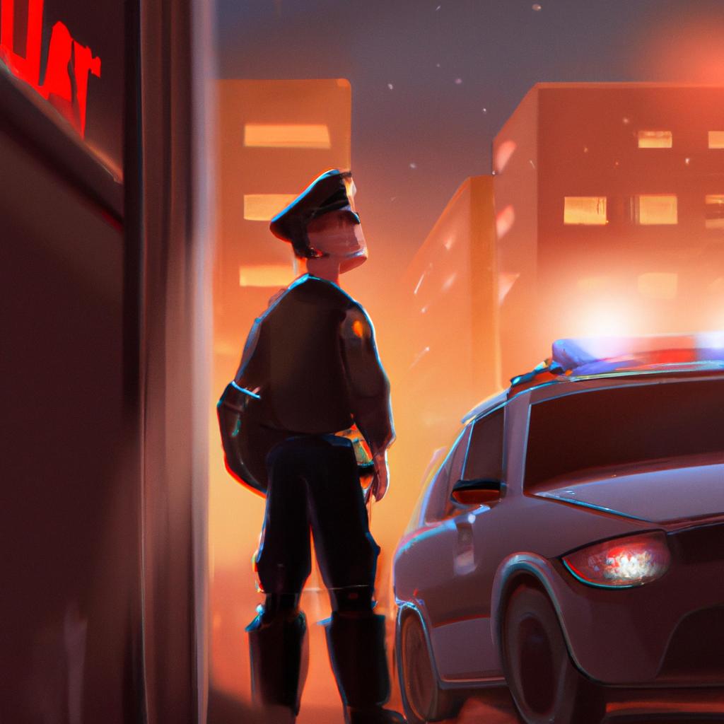Imagem de capa do post "Descubra o Significado de Sonhar com Policial: Este Guia Revela Tudo!" com um desenho digital