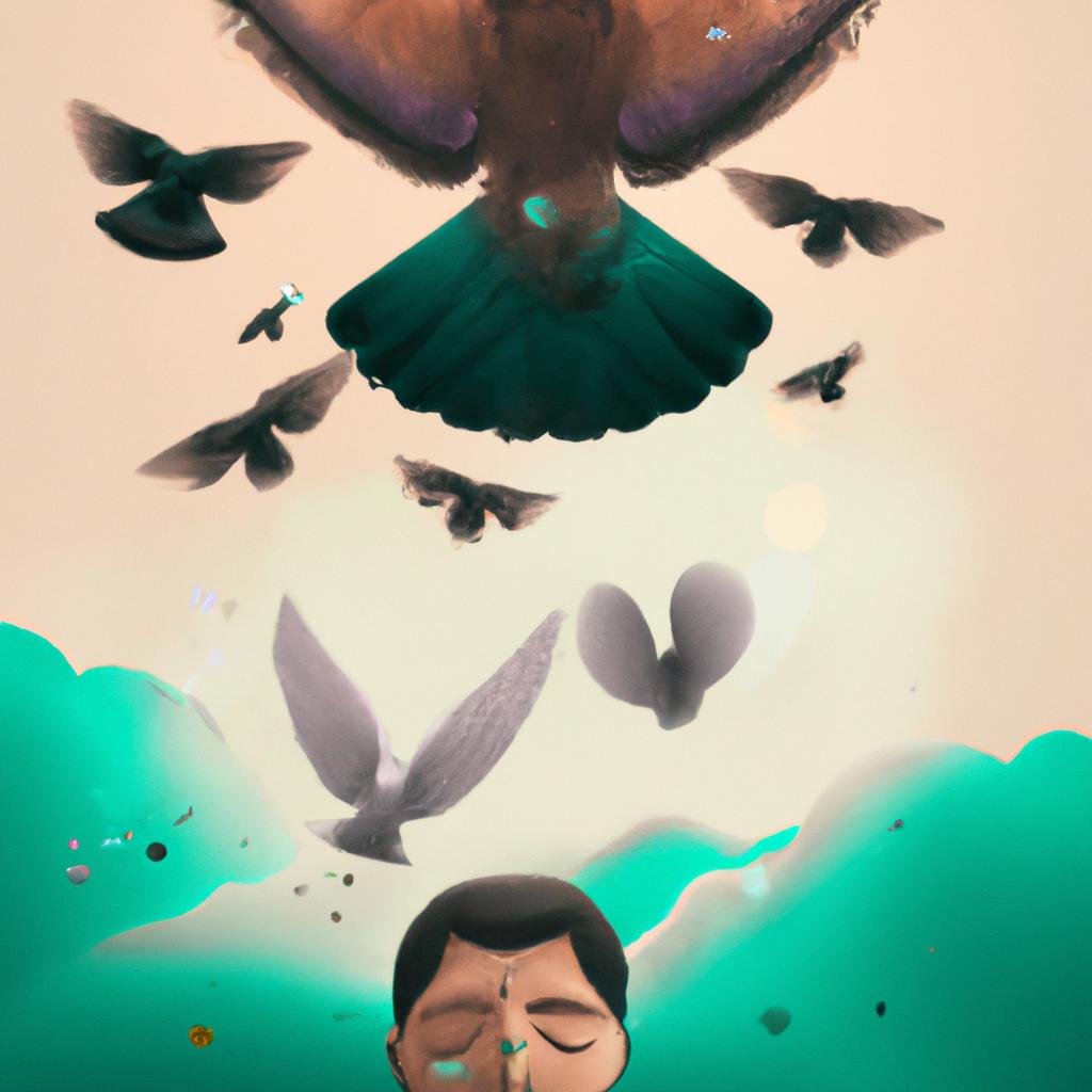 Imagem de capa do post "Sonhar com Pombo Me Atacando: Descubra o Significado!” com um desenho digital