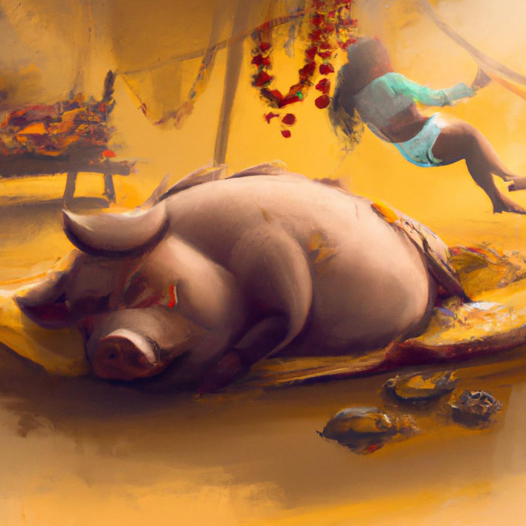 Imagem de capa do post "Descubra o Significado de Sonhar com Porco da Índia!" com um desenho digital