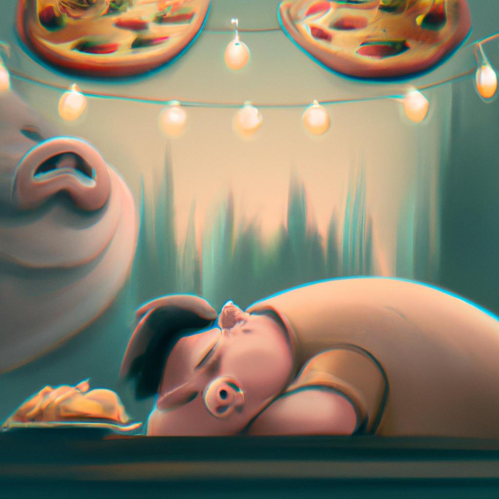 Imagem de capa do post Sonhar com Porco Gordo: O Que Significa? com um desenho digital