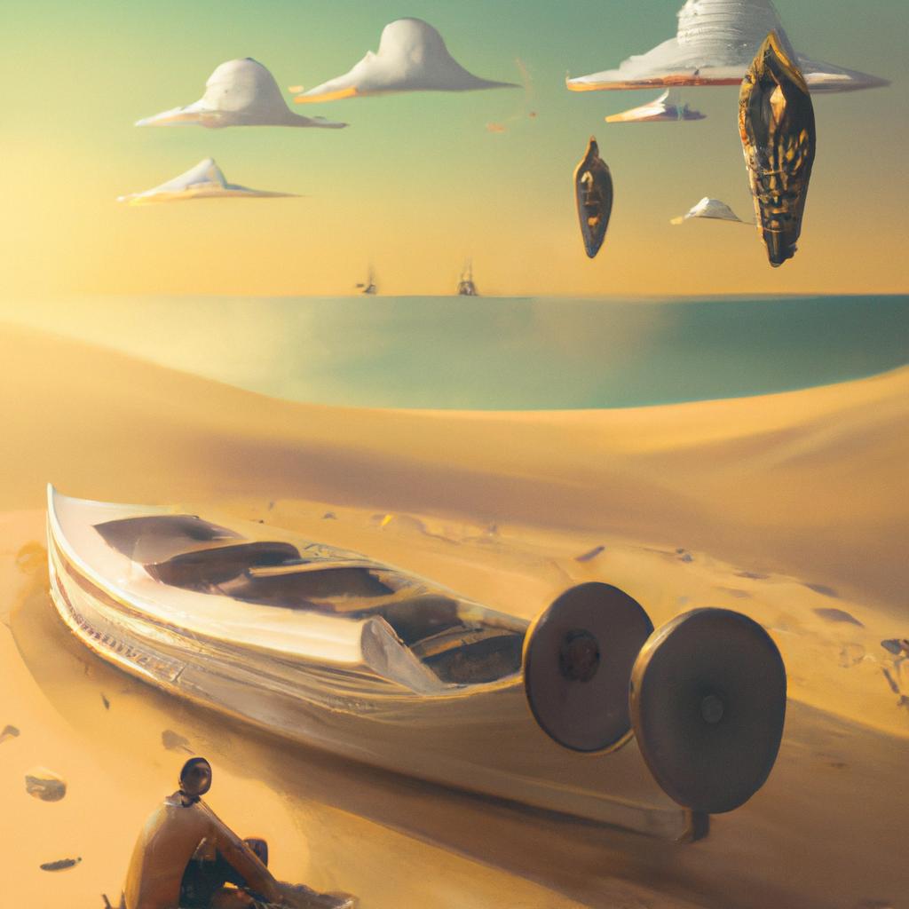 Imagem de capa do post "Descubra o Significado do Sonho com Praia e Areia!" com um desenho digital