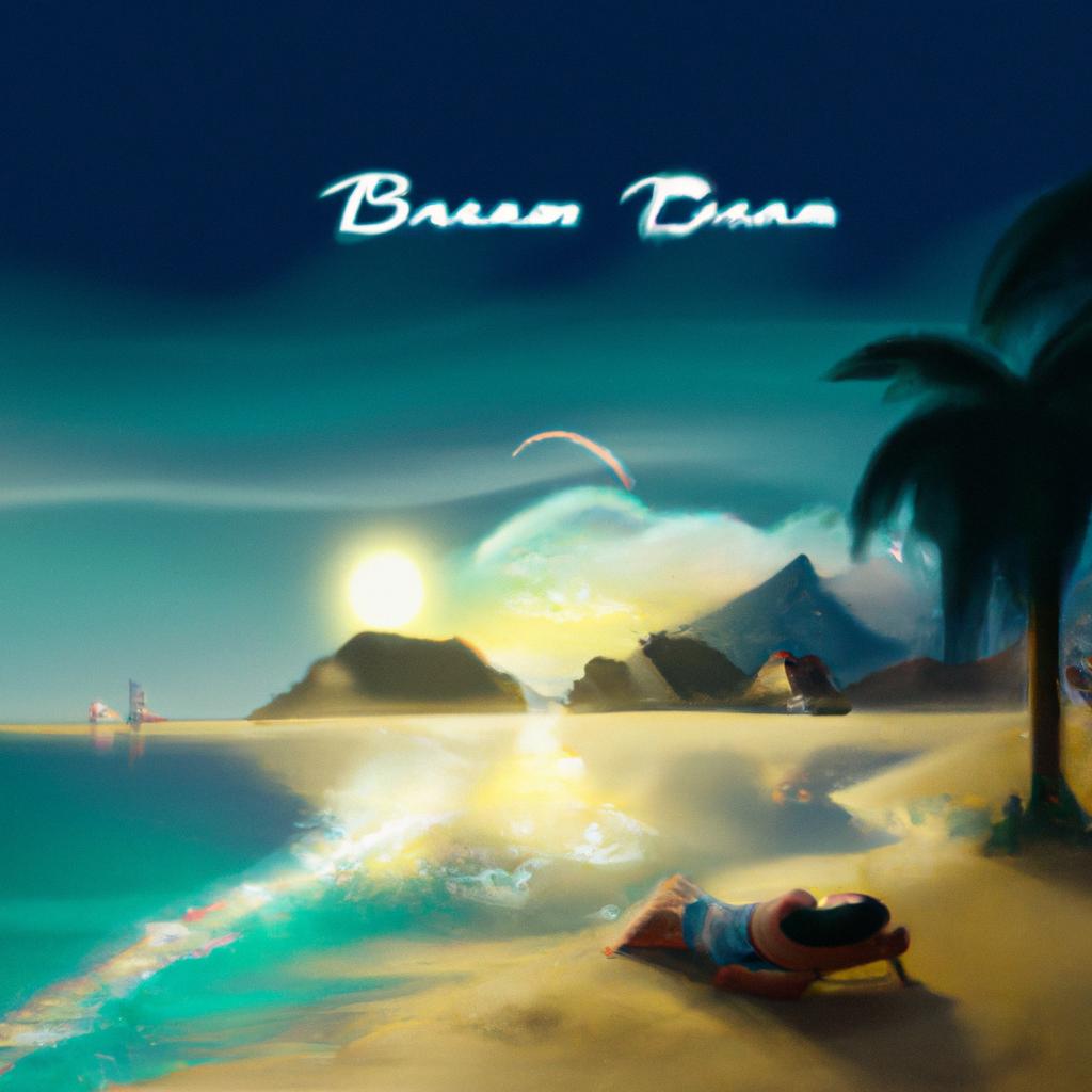 desenho digital com osonhar com praia bonita