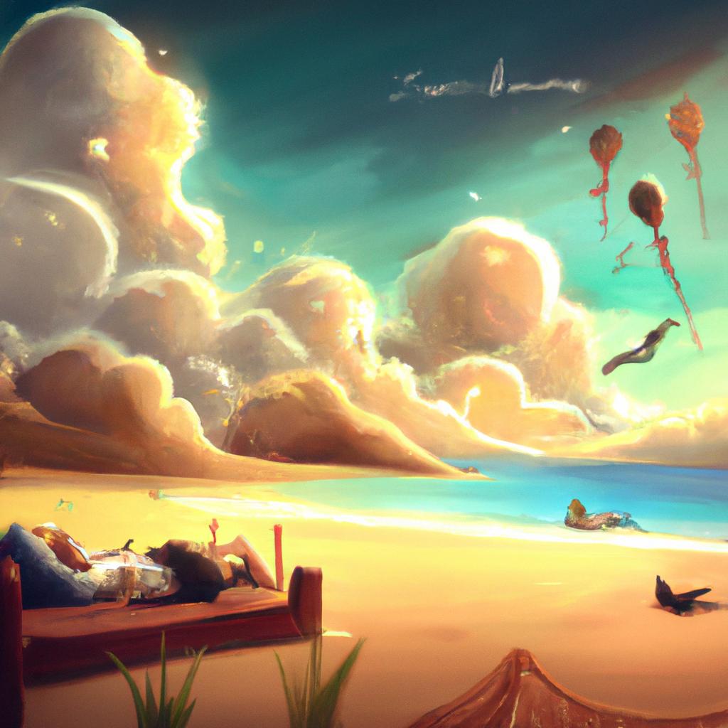 Imagem de capa do post "Sonhar com Praia Deserta: Descubra o Significado dos Seus Sonhos!" com um desenho digital