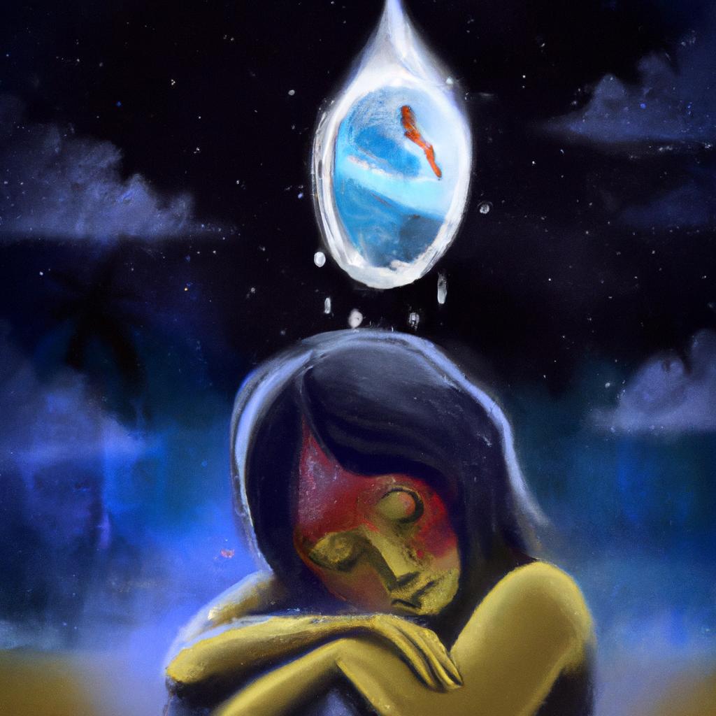 Imagem de capa do post "O Que Significa Sonhar com Prima Chorando?" com um desenho digital