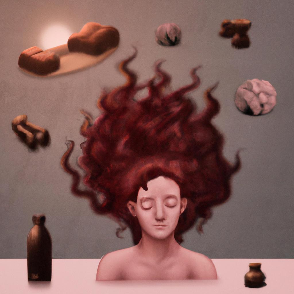 Imagem de capa do post "Sonhar com Produtos de Cabelo: Descubra o Que Significa!" com um desenho digital