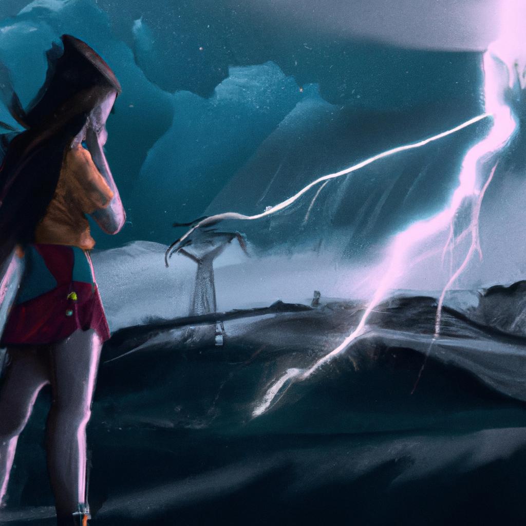 Imagem de capa do post "Descubra o Que Significa Sonhar com Raios e Trovões!" com um desenho digital