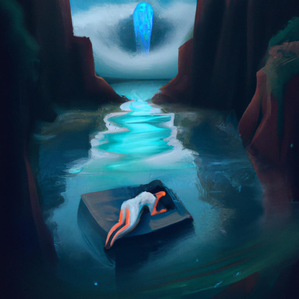 Imagem de capa do post "Descubra o Significado de Sonhar com Rio de Água Preta!" com um desenho digital