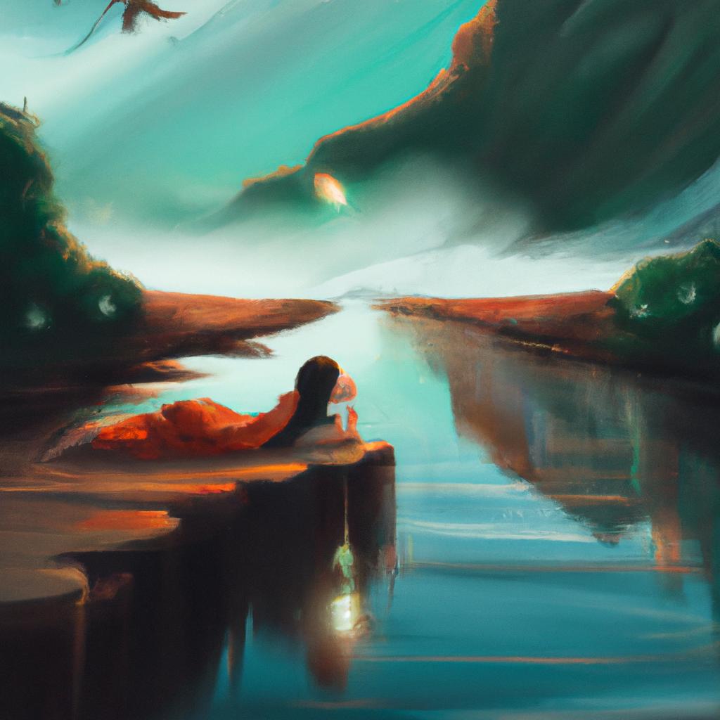 Imagem de capa do post "Sonhar com Rio Enchendo Rápido: Entenda Agora!" com um desenho digital