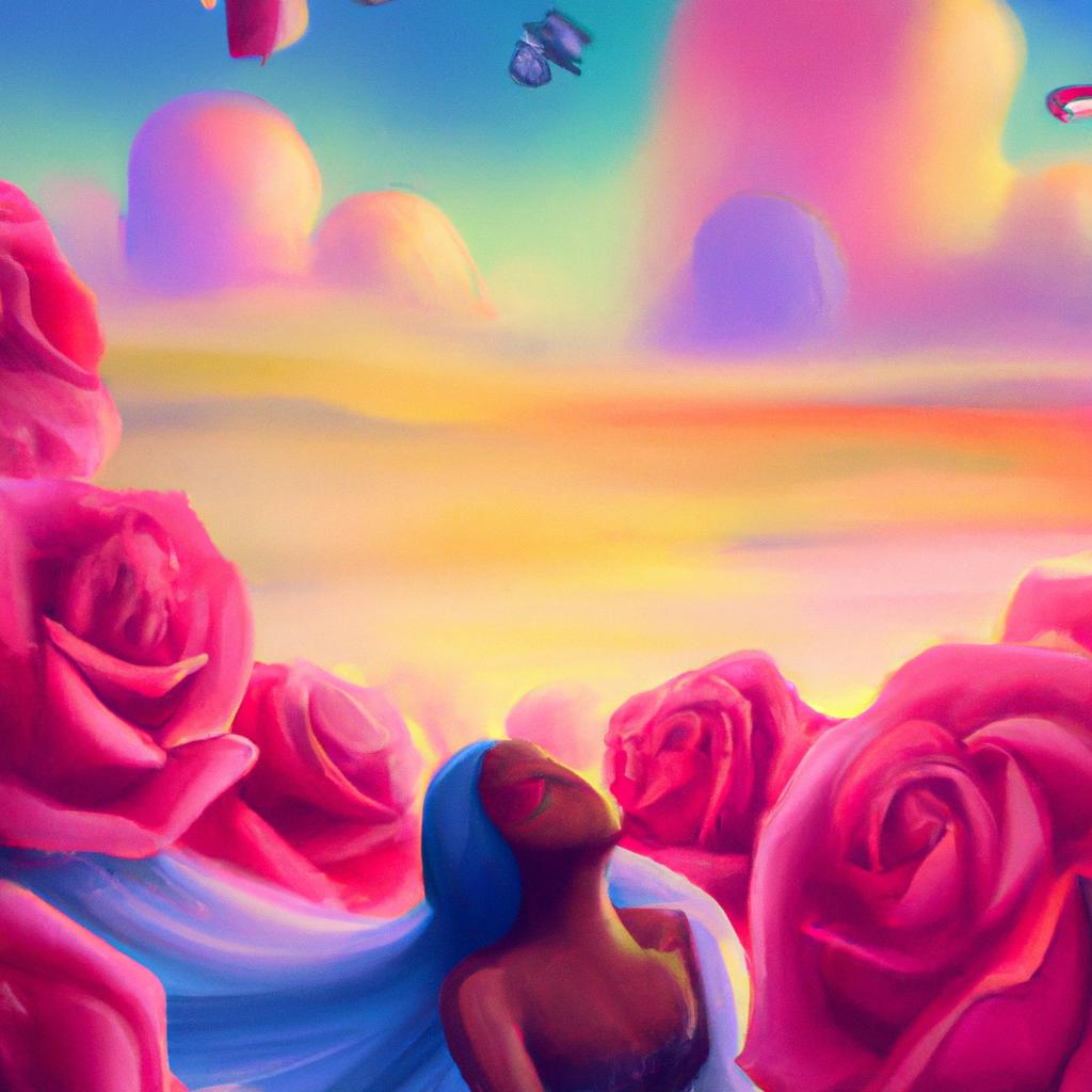 Imagem de capa do post "Descubra O Significado de Sonhar com Rosas Rosa!" com um desenho digital
