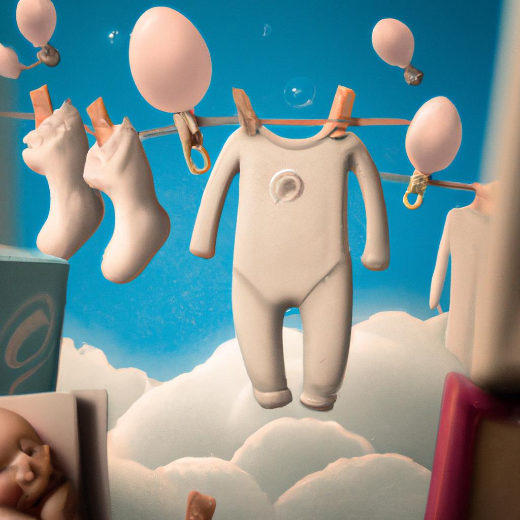 Imagem de capa do post "Descubra o Que Significa Sonhar com Roupas de Bebê!" com um desenho digital