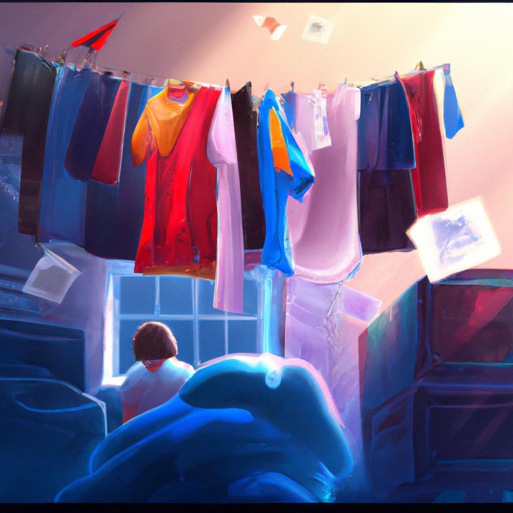 Imagem de capa do post "Descubra o Que Significa Sonhar com Roupas Dobradas!" com um desenho digital