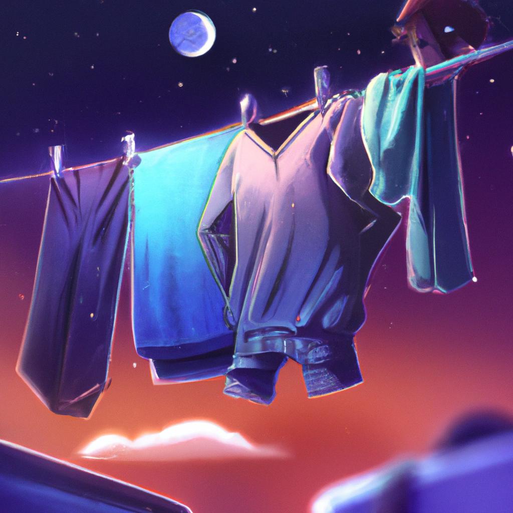 Imagem de capa do post "Sonhar com Roupas Limpas no Varal: Descubra o Significado!" com um desenho digital