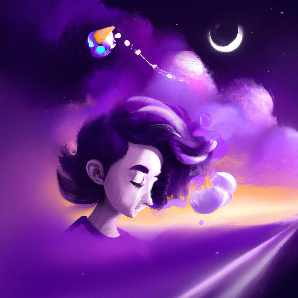 Imagem de capa do post Sonhar com Roxo: Descubra o Significado Subjacente! com um desenho digital