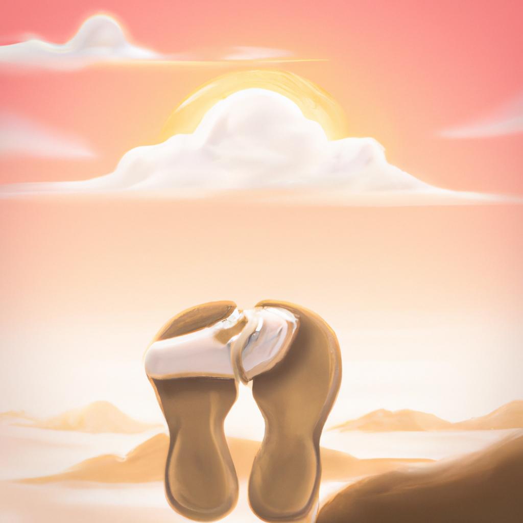 Imagem de capa do post "Descubra o que Significa Sonhar com Sandália Branca!" com um desenho digital