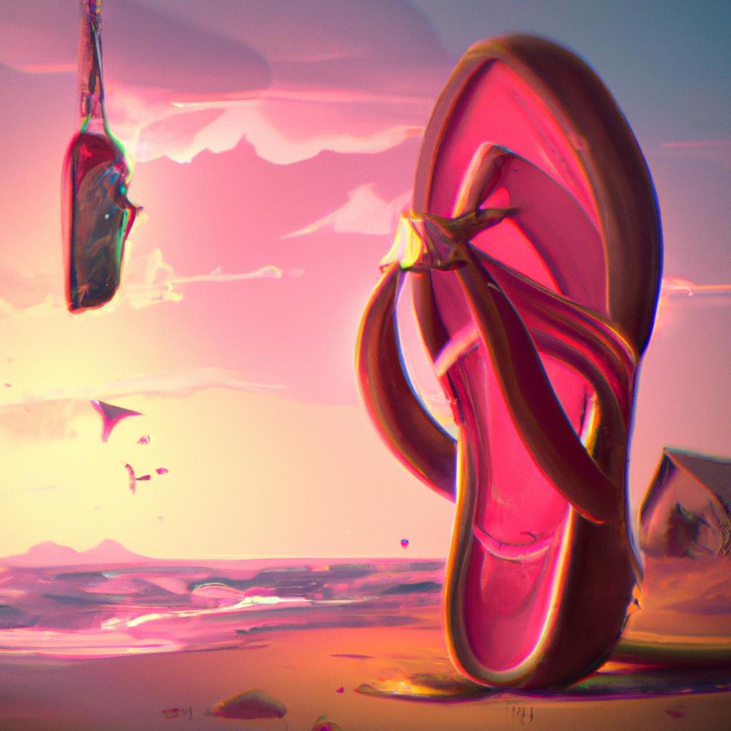 Imagem de capa do post "Descubra o que Significa Sonhar com Sandália Rosa!" com um desenho digital