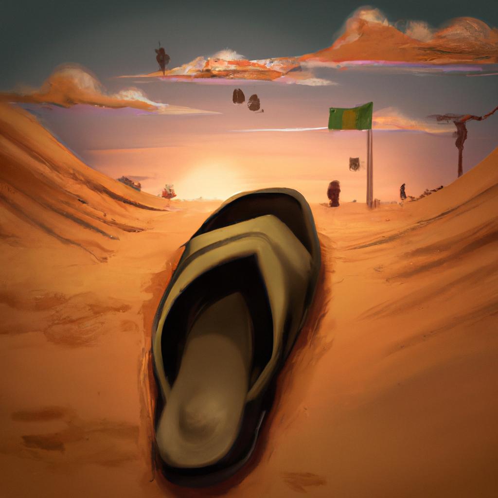 Imagem de capa do post "Descubra o que Significa Sonhar com Sandália Velha!" com um desenho digital