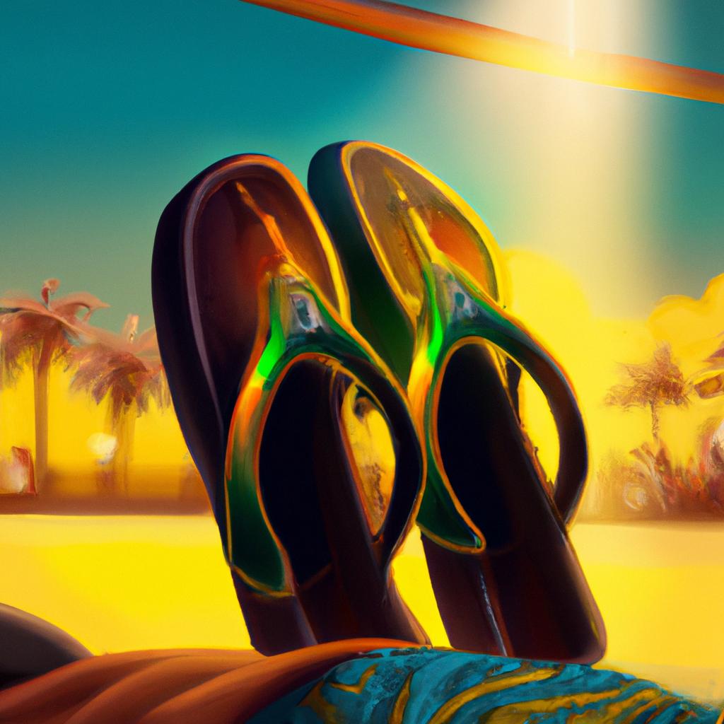 Imagem de capa do post "Descubra o Significado de Sonhar com Sandálias Coloridas!" com um desenho digital