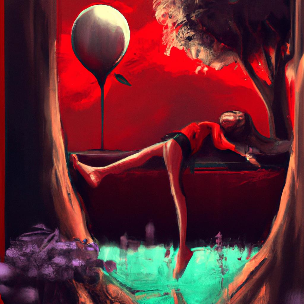 Imagem de capa do post "Sonhar com Sangue Escorrendo Pelas Pernas: Significado Revelado!" com um desenho digital