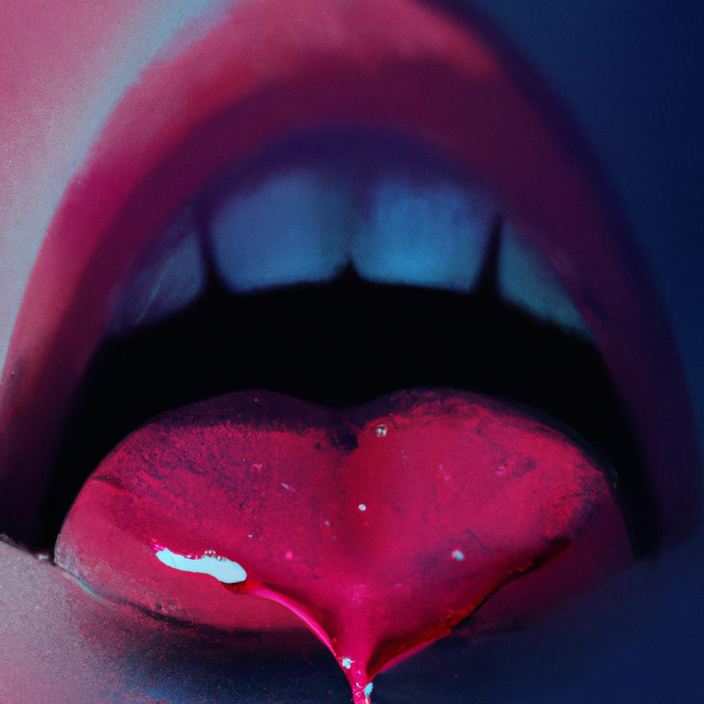Imagem de capa do post "Descubra o Que Significa Sonhar com Sangue na Boca!" com um desenho digital