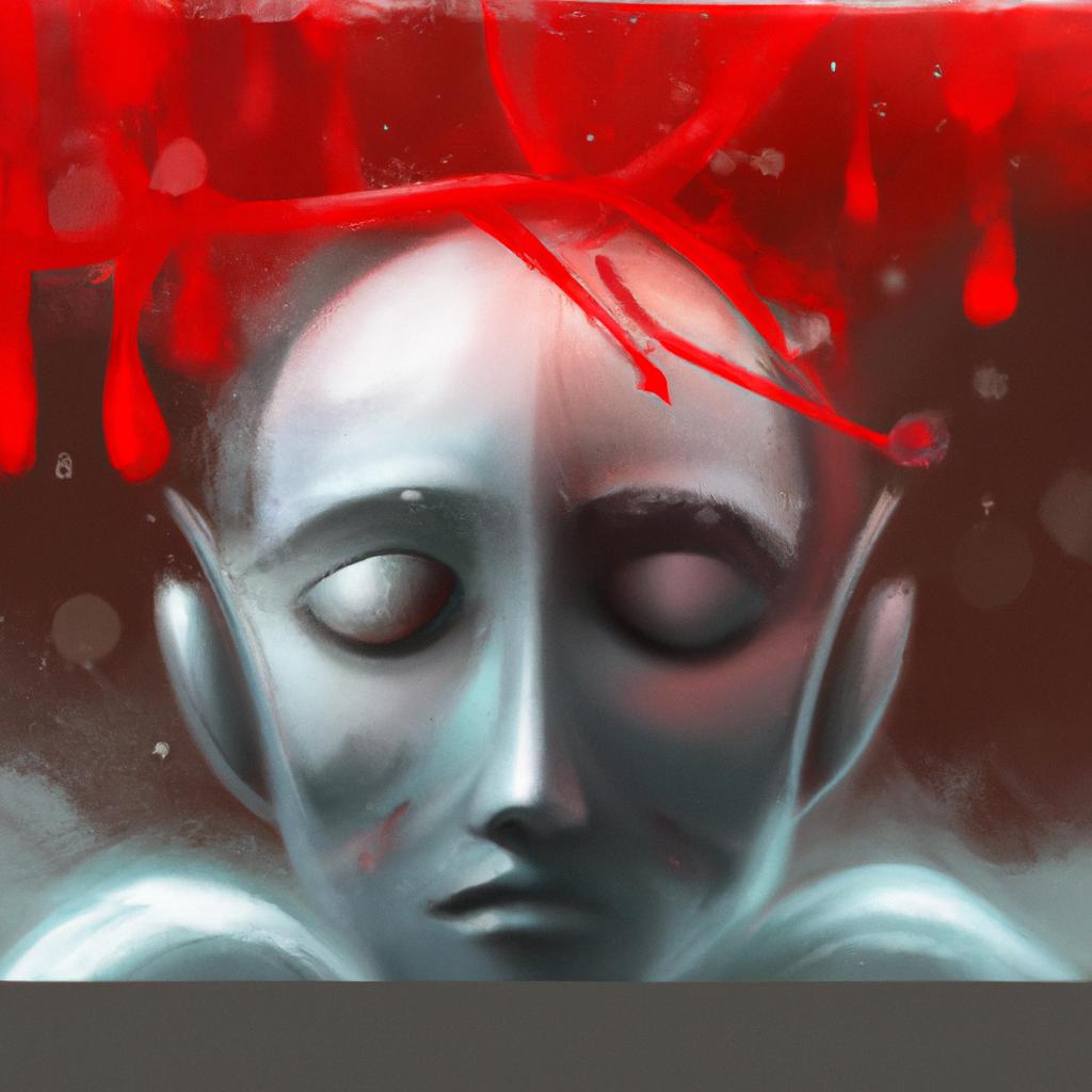 Imagem de capa do post "Sonhar com Sangue no Rosto: Descubra o Significado!" com um desenho digital