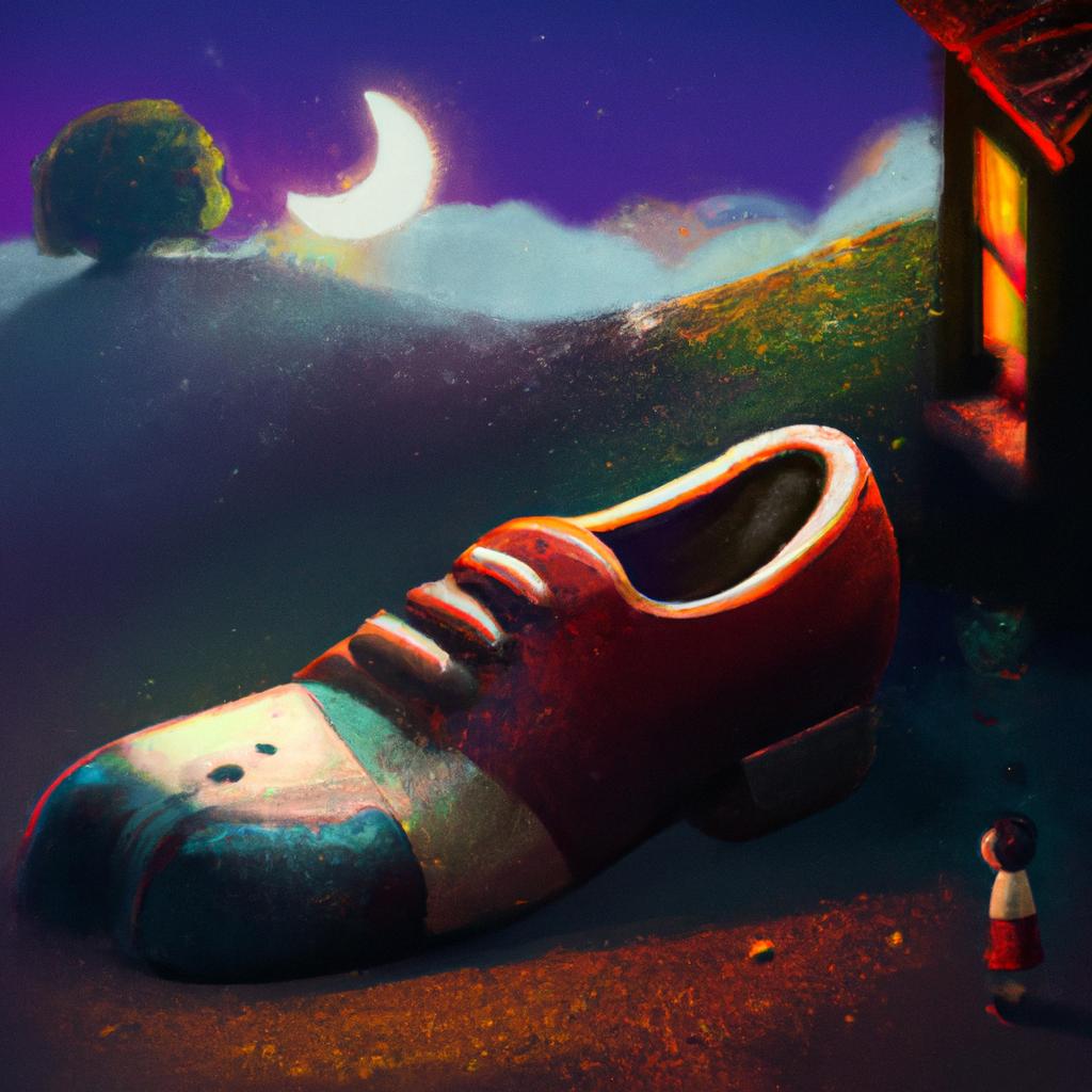 Imagem de capa do post "Sonhar com Sapato Grande: Descubra o Significado Por Trás deste Sonho!" com um desenho digital