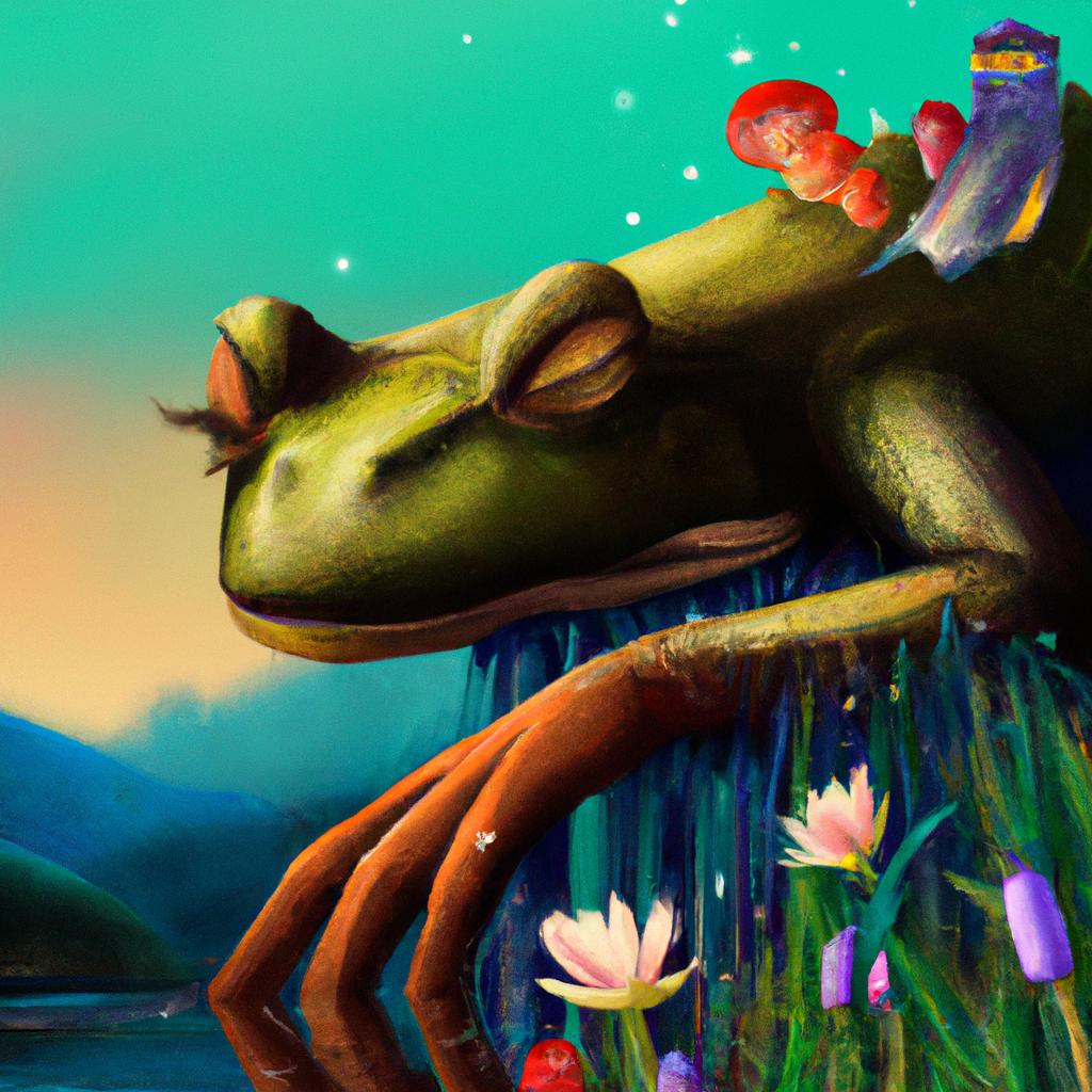 Imagem de capa do post "Descubra o Significado da Sorte: Sonhar com Sapo!" com um desenho digital