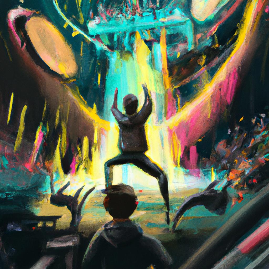 Imagem de capa do post "Sonhar com Show de Rock: Descubra o Significado Agora!" com um desenho digital