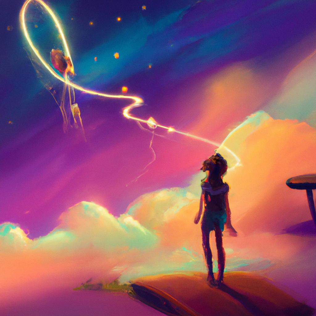 Imagem de capa do post "Sinais no Céu Revelam o Significado dos Sonhos!" com um desenho digital