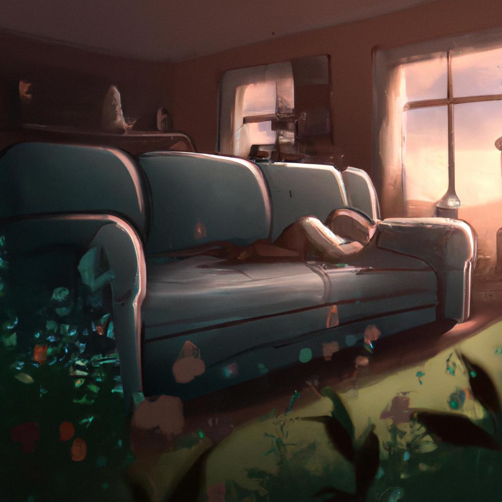 Imagem de capa do post "Sonhar com Sofa: Entenda o Significado dos Seus Sonhos!" com um desenho digital