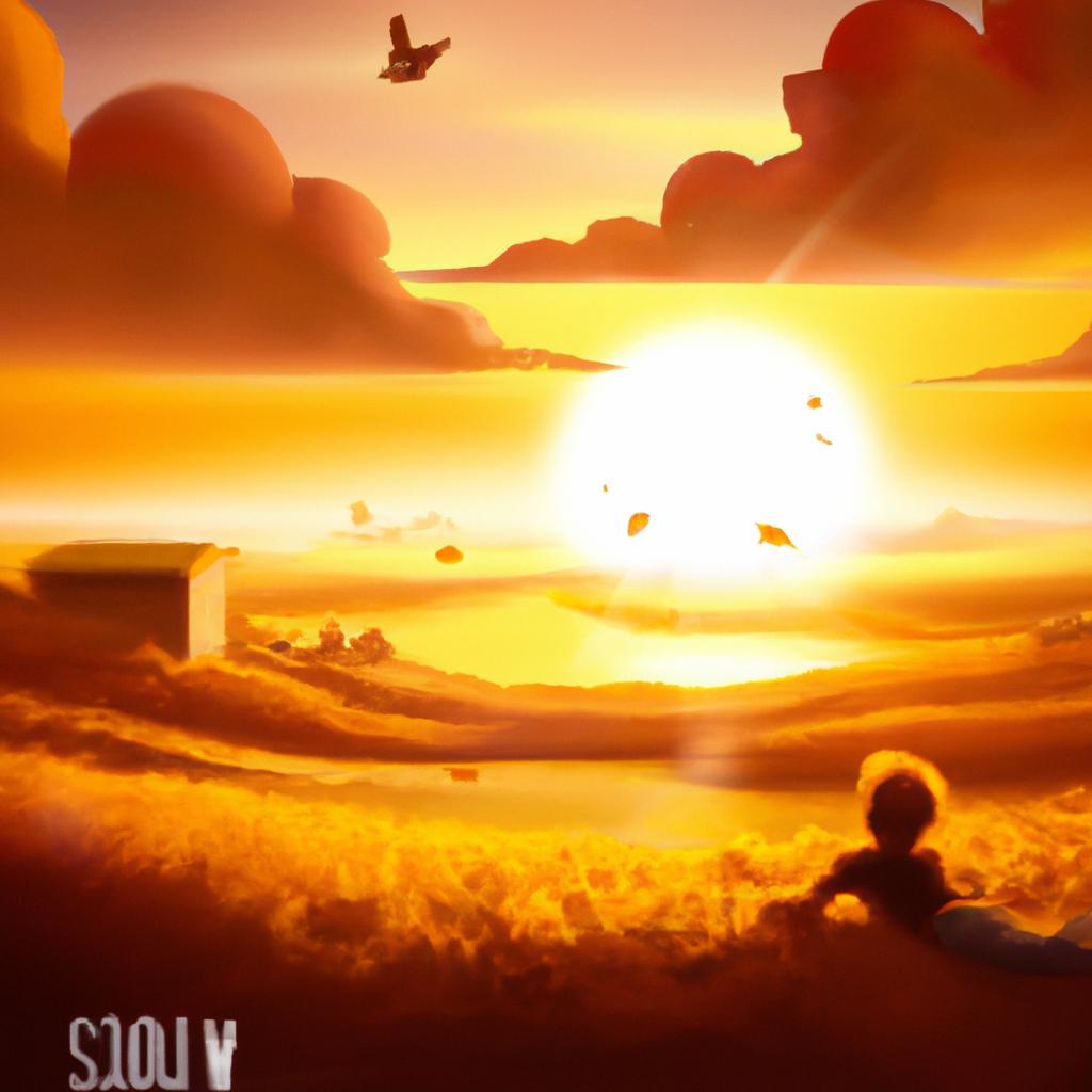 Imagem de capa do post "Sonhar com Sol: O Que Significa? Descubra Aqui!" com um desenho digital