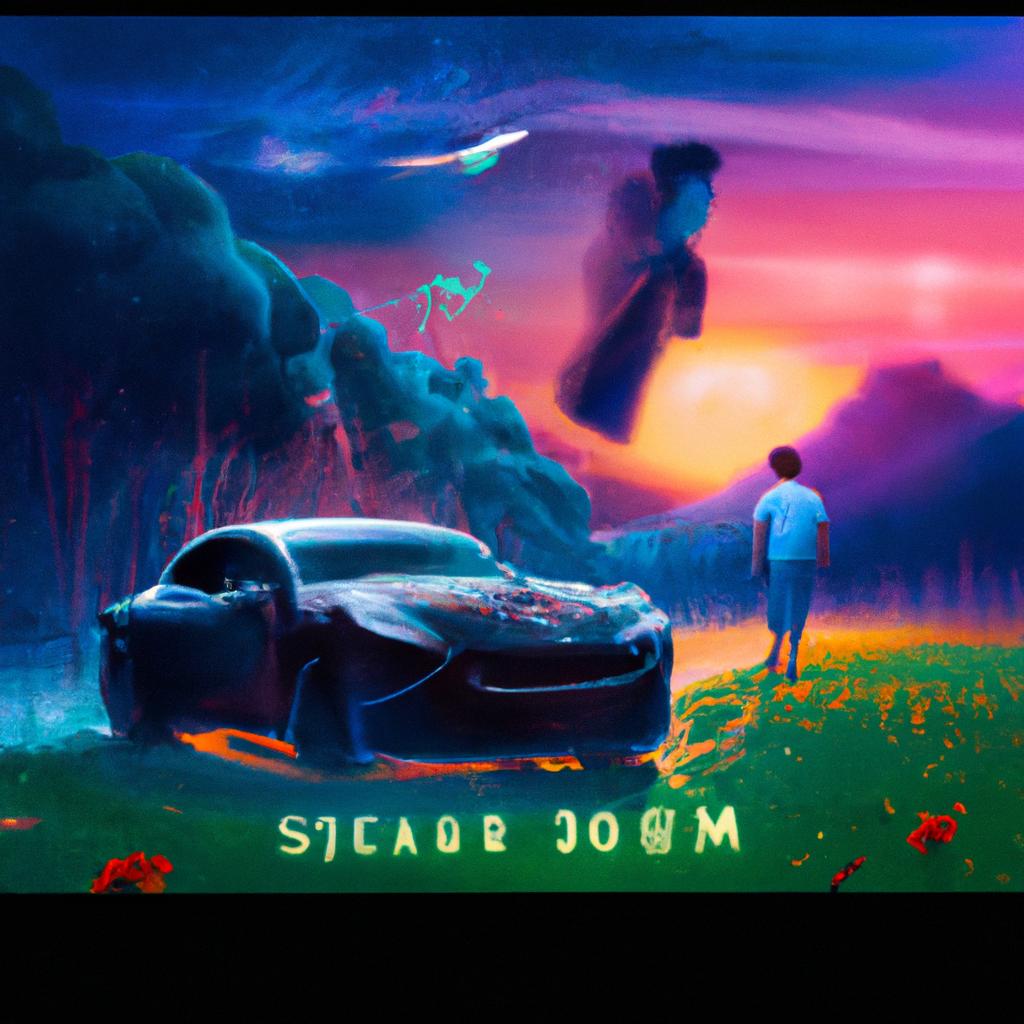 Imagem de capa do post "Descubra o que Significa Sonhar com Som Automotivo!" com um desenho digital