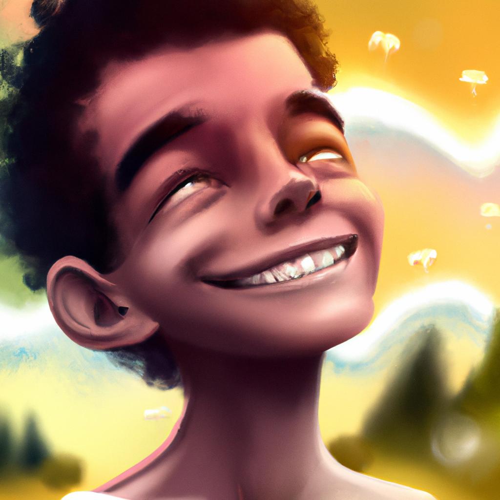 Imagem de capa do post "Descubra o Significado de Sonhar com Sorriso!" com um desenho digital
