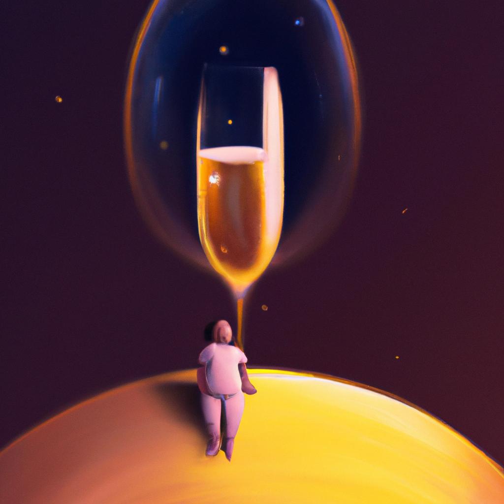 Imagem de capa do post Descubra o que Significa Sonhar com Taça de Champanhe! com um desenho digital