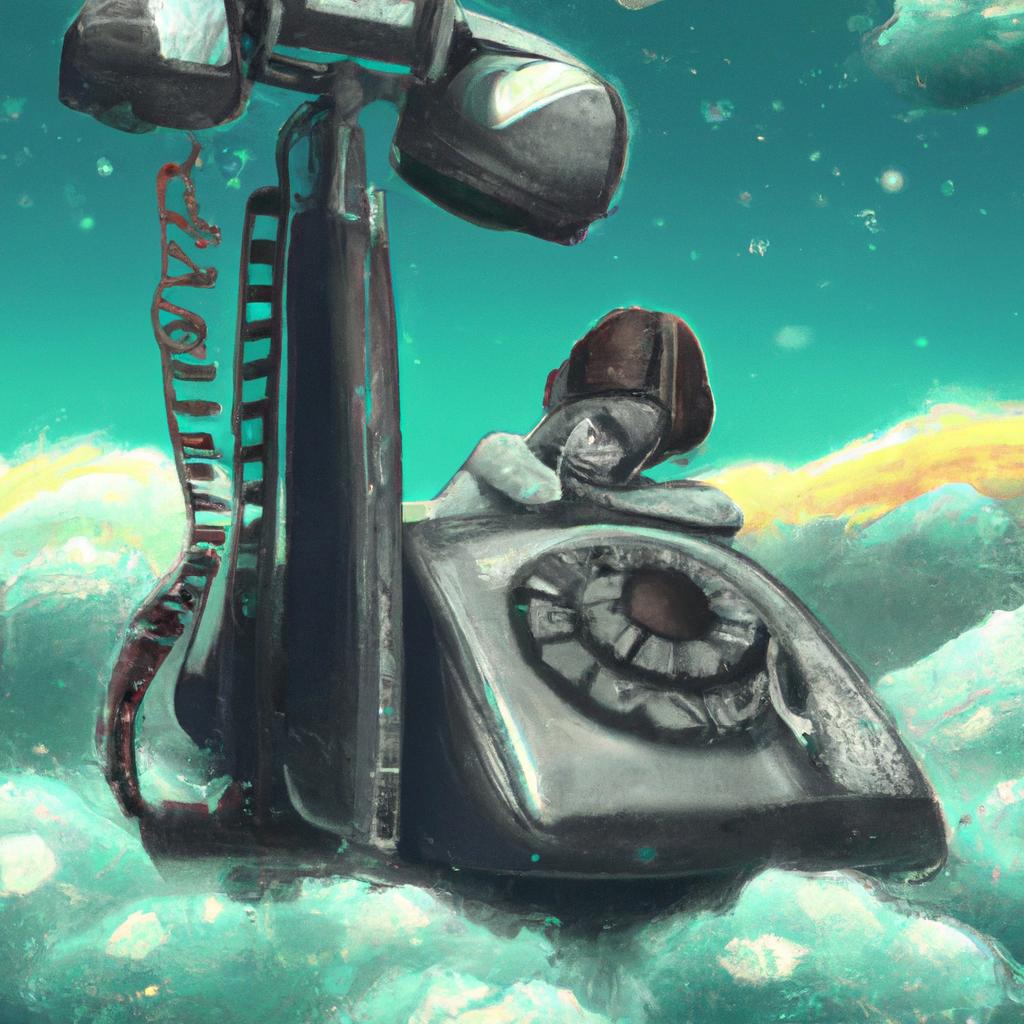 Imagem de capa do post "Sonhar com Telefone Antigo: Descubra o Significado dessa Imagem Onírica!" com um desenho digital