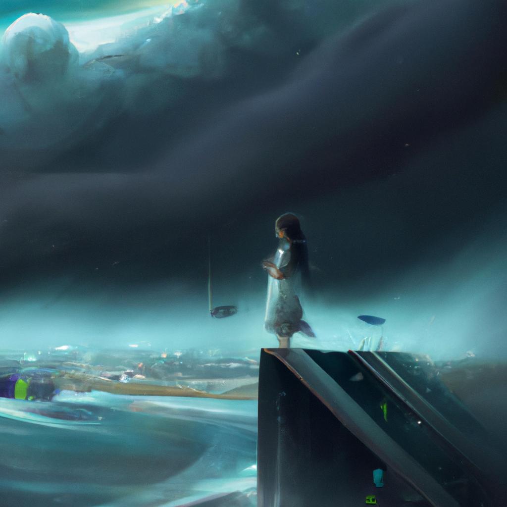 Imagem de capa do post "Sonhar com Tempestade Chegando: O que Significa?" com um desenho digital