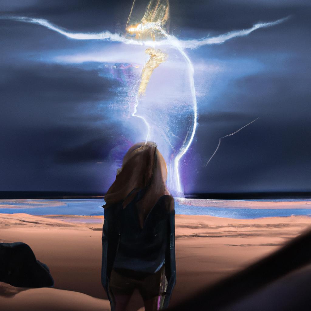 Imagem de capa do post "Sonhar com Tempestade de Raios: Tudo o Que Você Precisa Saber!" com um desenho digital