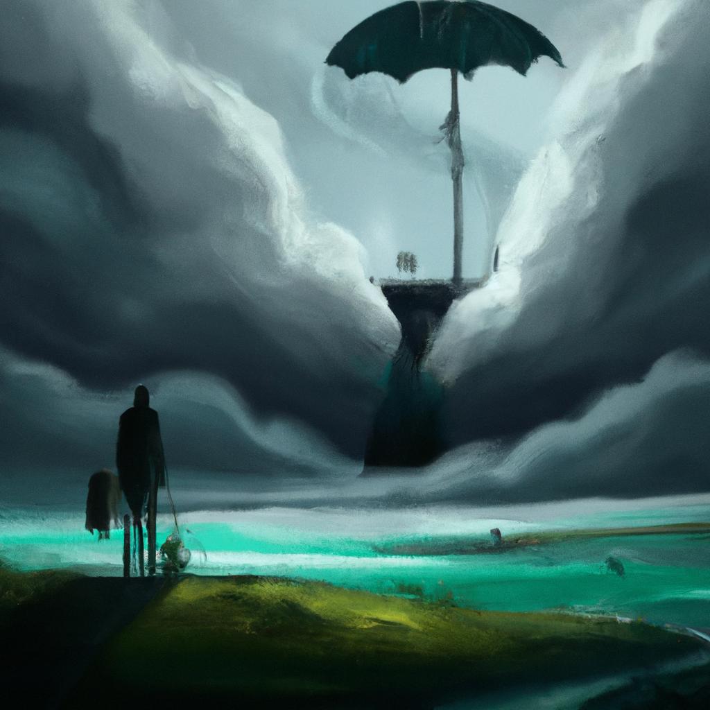 Imagem de capa do post "Descubra o Que Significa Sonhar com Tempo Nublado!" com um desenho digital