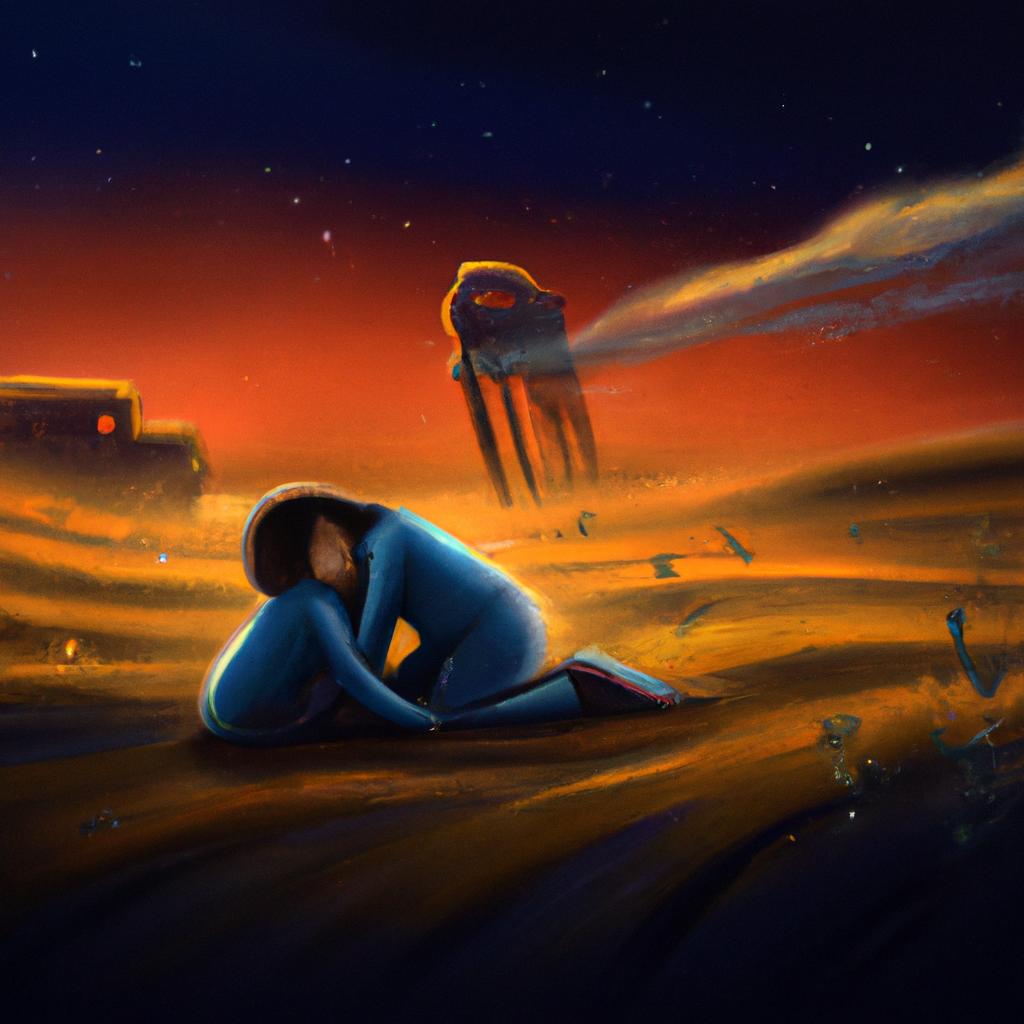 Imagem de capa do post "Sonhar com Término de Namoro: Descubra o Significado!" com um desenho digital