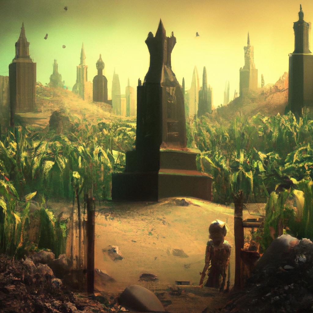 Imagem de capa do post "Sonhar com Terra de Cemitério: Descubra o Seu Significado!" com um desenho digital