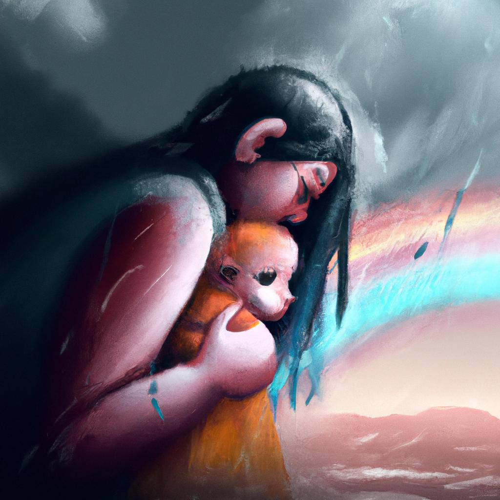 Imagem de capa do post "Descubra o Significado Quando Você Sonha com Tia Chorando!" com um desenho digital