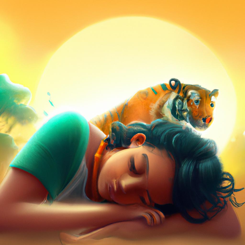 Imagem de capa do post "Descubra o Significado de Sonhar com Tigre e Leão!" com um desenho digital