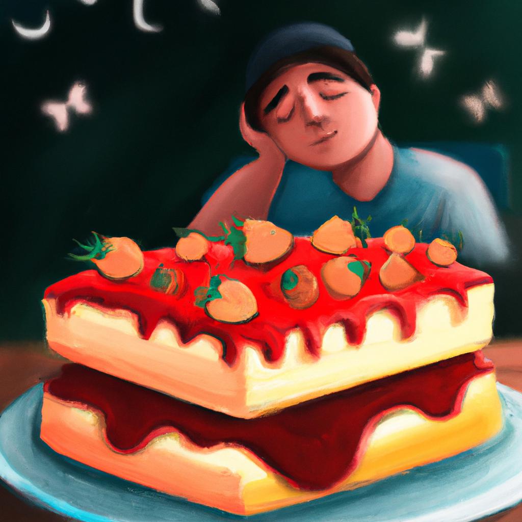Imagem de capa do post "Sonhar Com Torta de Morango: Descubra o Significado Oculto!" com um desenho digital